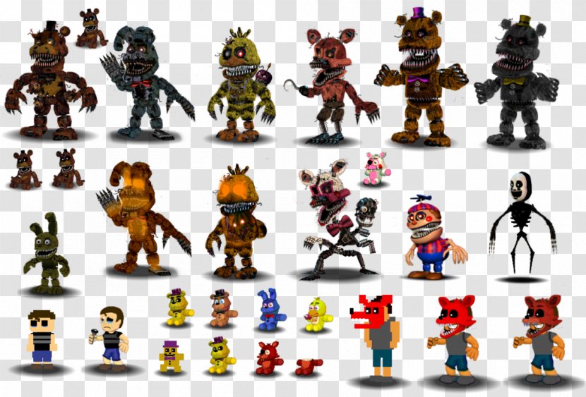 Five Nights At Freddy's 4 Freddy's: Sister Location Nightmare Game - Ink Figure Transparent PNG