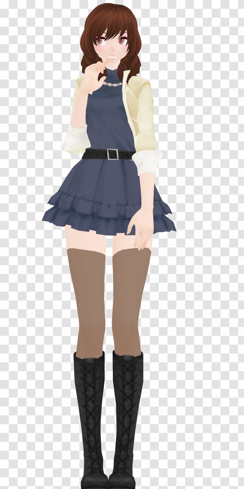 Costume Knee School Uniform Miniskirt - Frame Transparent PNG