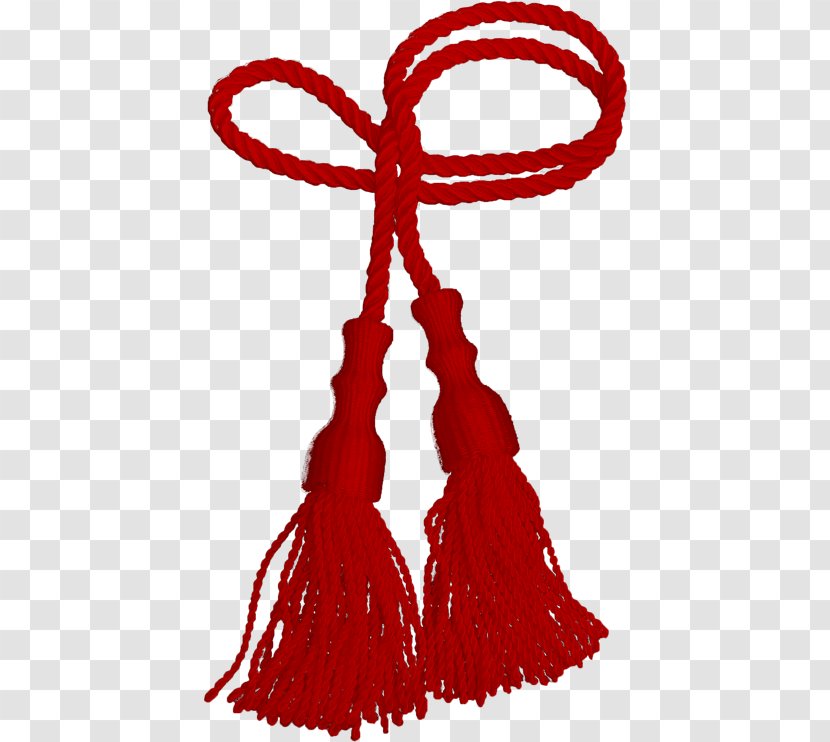 Tassel Red Braid Ornament Pike Pole - Engraving - Banquet Map Transparent PNG