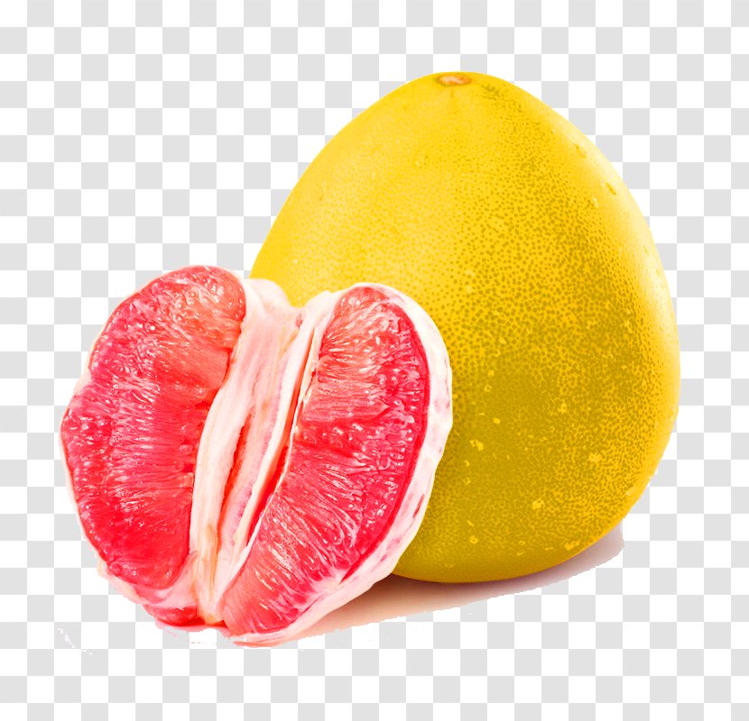 Yuja-cha Pinghe County Pomelo Red Meat Grapefruit - Food - Yellow Simple Decorative Pattern Transparent PNG