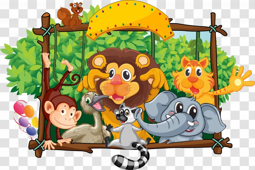 Cartoon Animal Drawing - Safari Transparent PNG