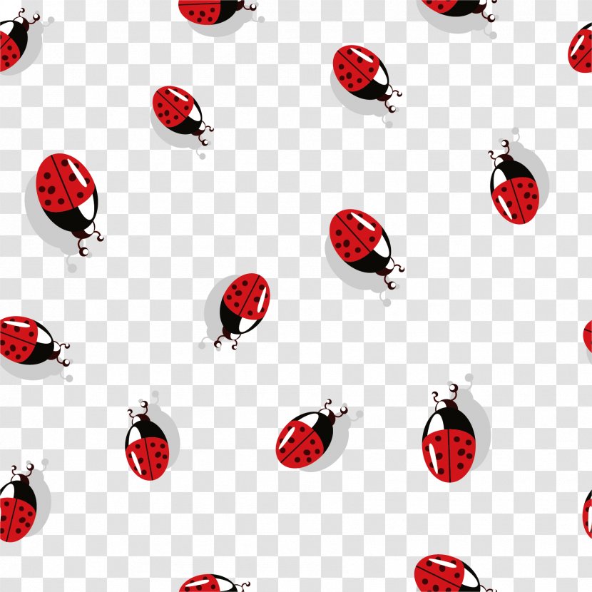 Beetle Ladybird Coccinella Septempunctata Wallpaper - Red - Vector Transparent PNG