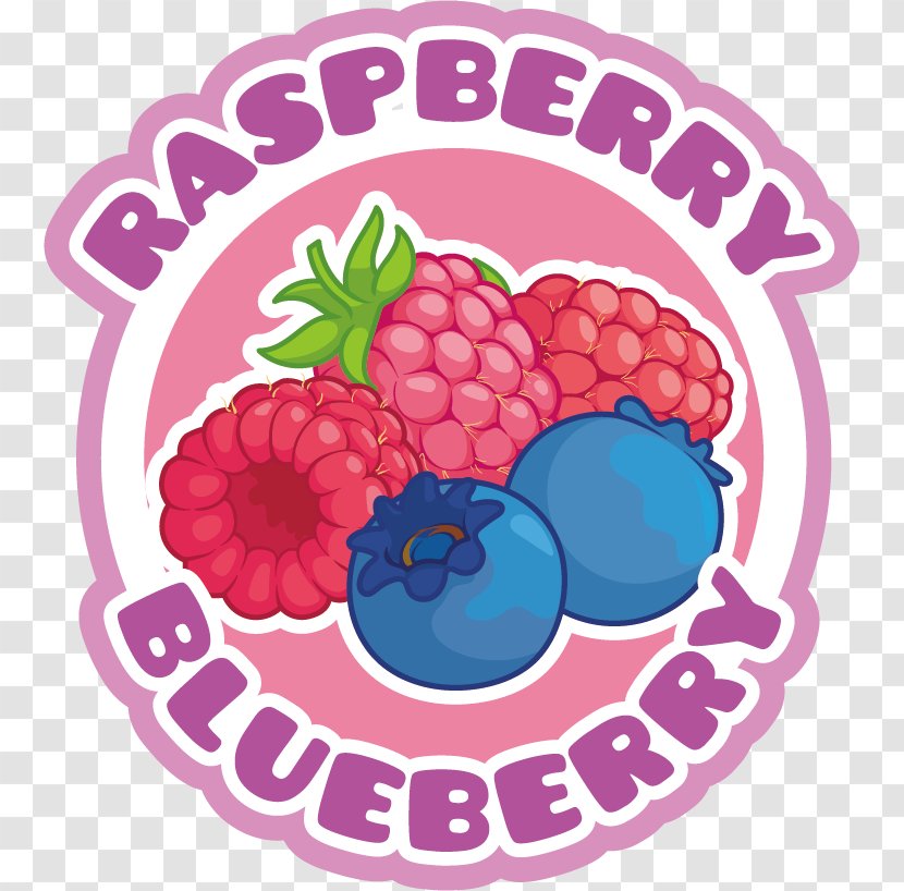 Juice Milkshake Raspberry Bilberry - Red - Vector Raspberries And Blueberries Transparent PNG