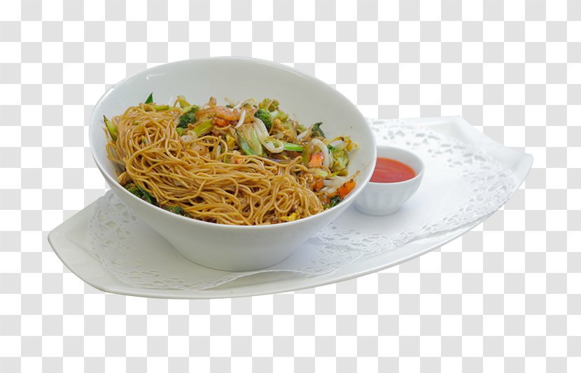 Chow Mein Lo Chinese Noodles Singapore-style Yakisoba - Cuisine - Crevette Transparent PNG