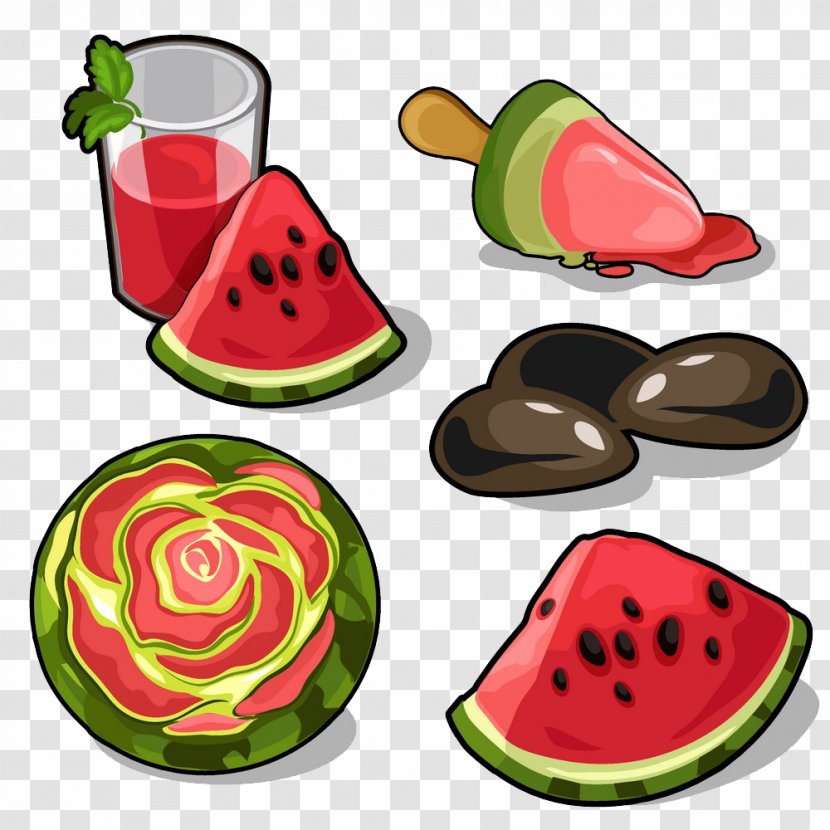 Watermelon Ice Cream Juice Fruit - Carved Transparent PNG