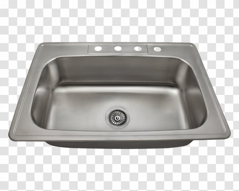 Kitchen Sink Stainless Steel Brushed Metal - Bathroom Transparent PNG