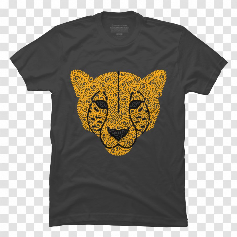 T-shirt Sleeve Clothing Top - Neck - Cheetah Transparent PNG
