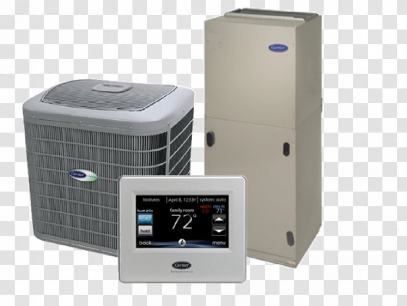 Furnace Carrier Corporation HVAC Air Conditioning Heat Pump - Seasonal Energy Efficiency Ratio - Maintenance Transparent PNG