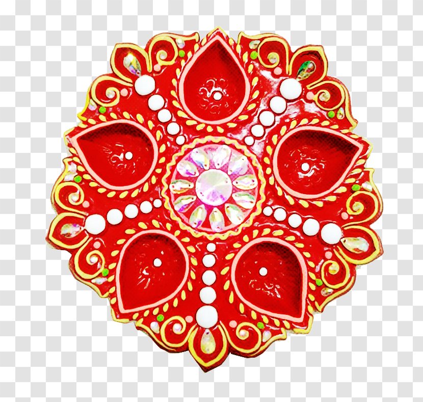 India Ornament - Red - Doily Visual Arts Transparent PNG