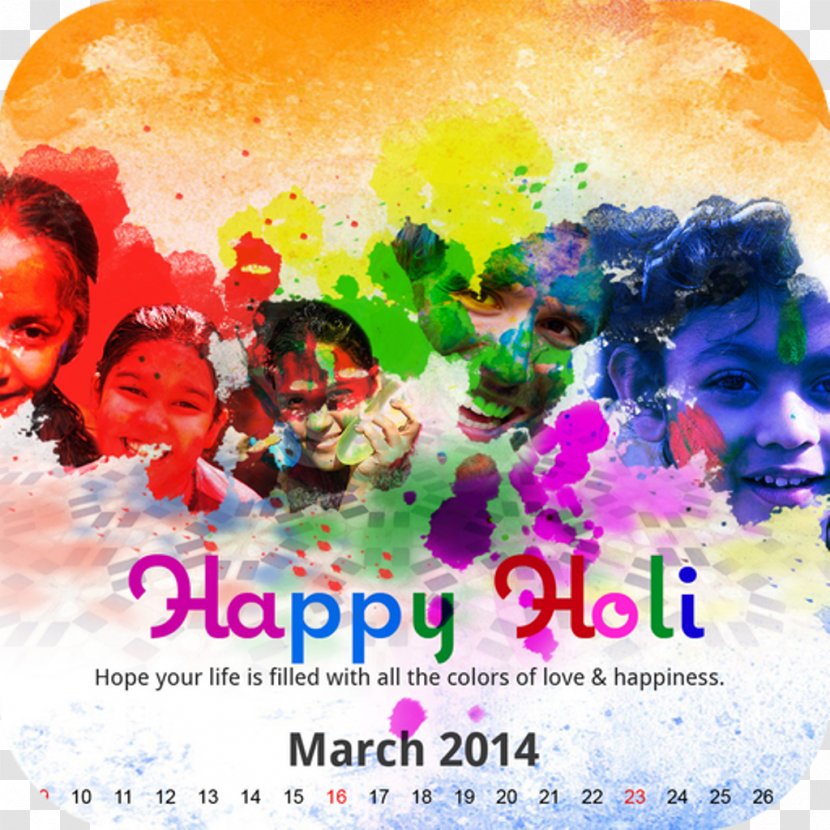 Holi Festival Of Colours Tour Wish Greeting - Happy Label Transparent PNG