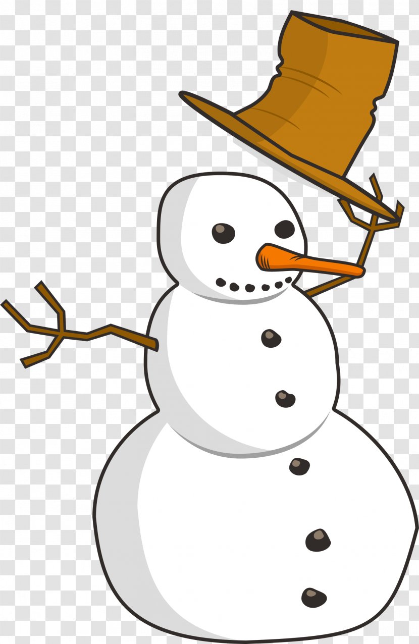 Snowman Hat Tip Clip Art - Bird Transparent PNG