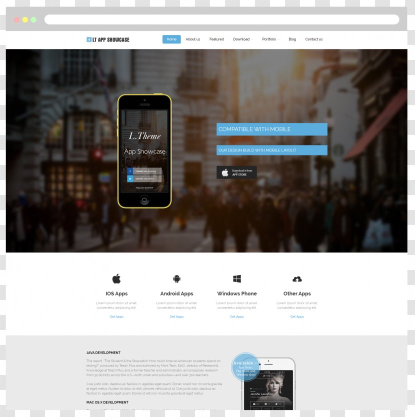 Responsive Web Design WordPress Theme - Template - Showcase Transparent PNG