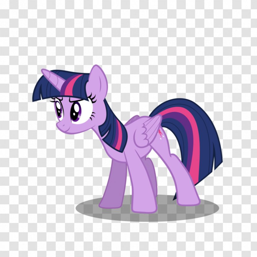 Testing, 1, 2, 3 Rainbow Purple Horse Cartoon - Pony - Determined Transparent PNG