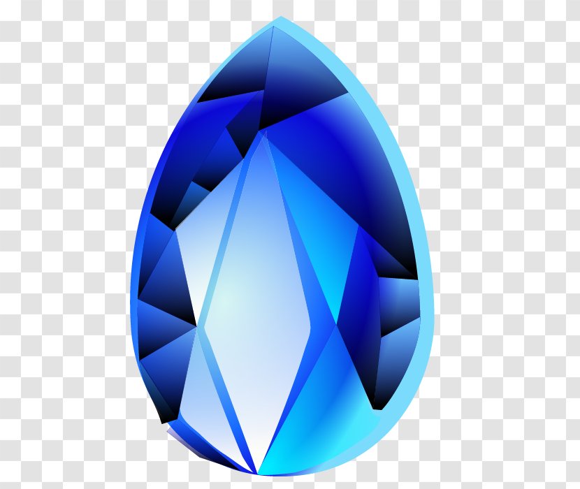 Gemstone Diamond - Hand Painted Sapphire Transparent PNG