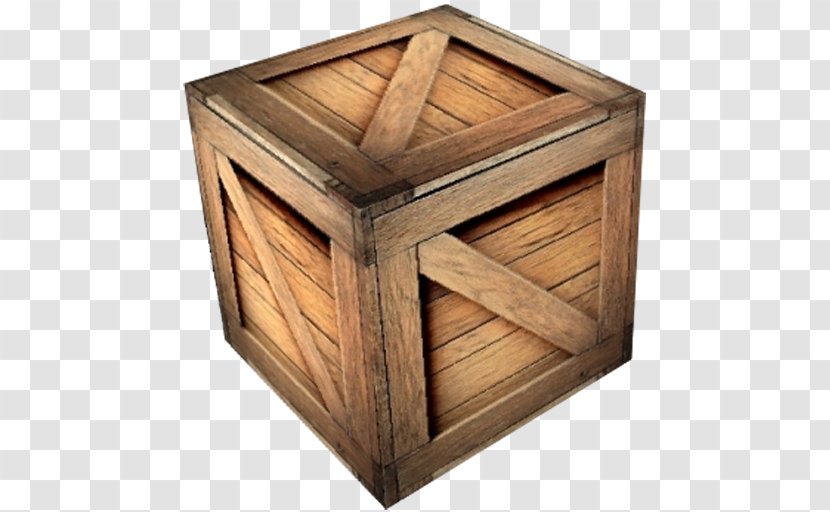 Wooden Box Crate Low Poly - Wood Transparent PNG