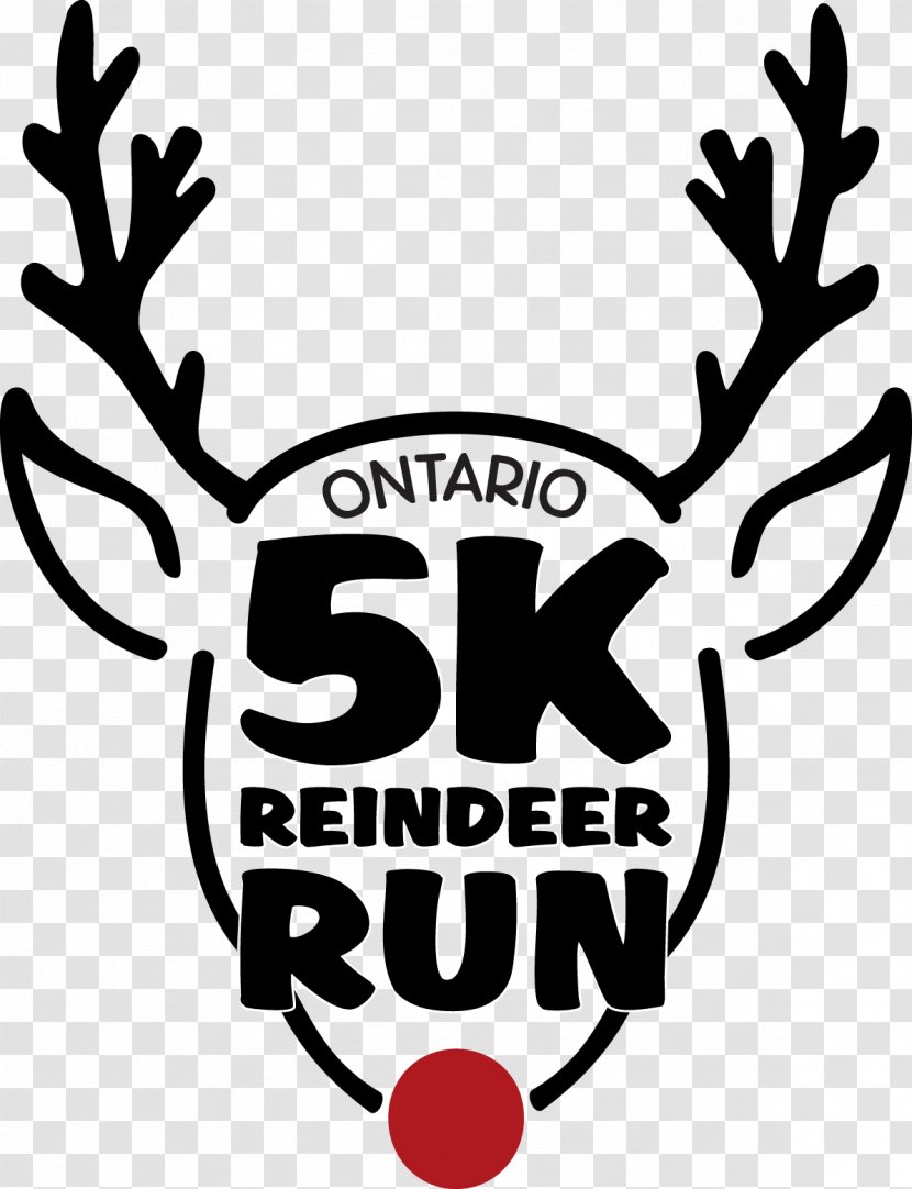 Reindeer Ontario Antler Clip Art 5K Run - Logo - Kia Soul Transparent PNG