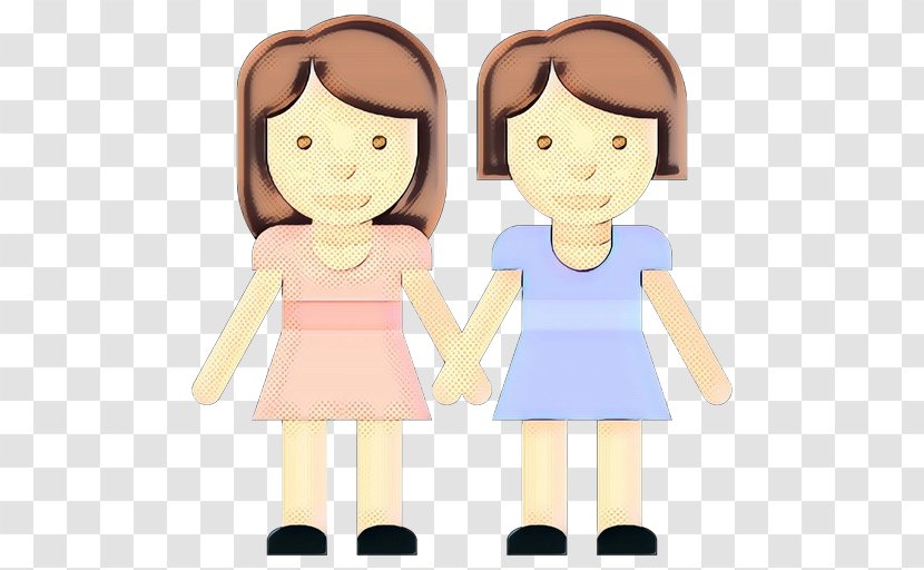 Retro Background - Interaction - Holding Hands Animation Transparent PNG