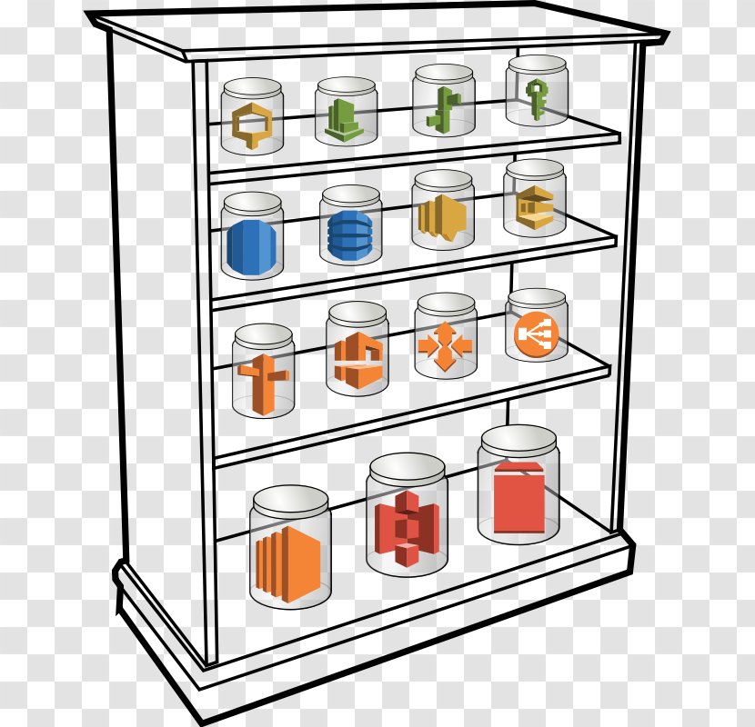 Shelf Bookcase Clip Art - Computer - Login Transparent PNG