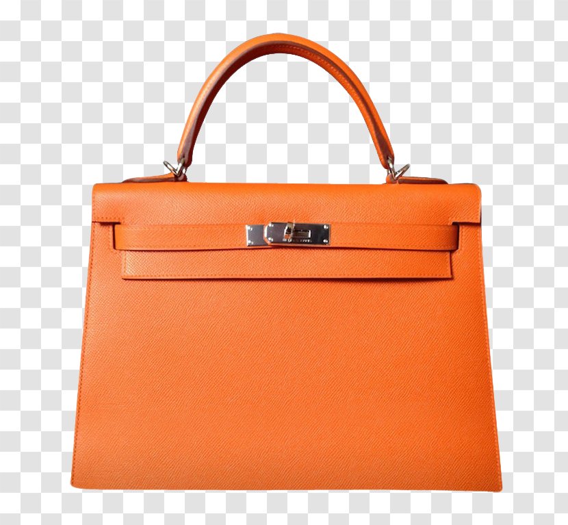 Kelly Bag Birkin Hermès Leather - Orange Transparent PNG