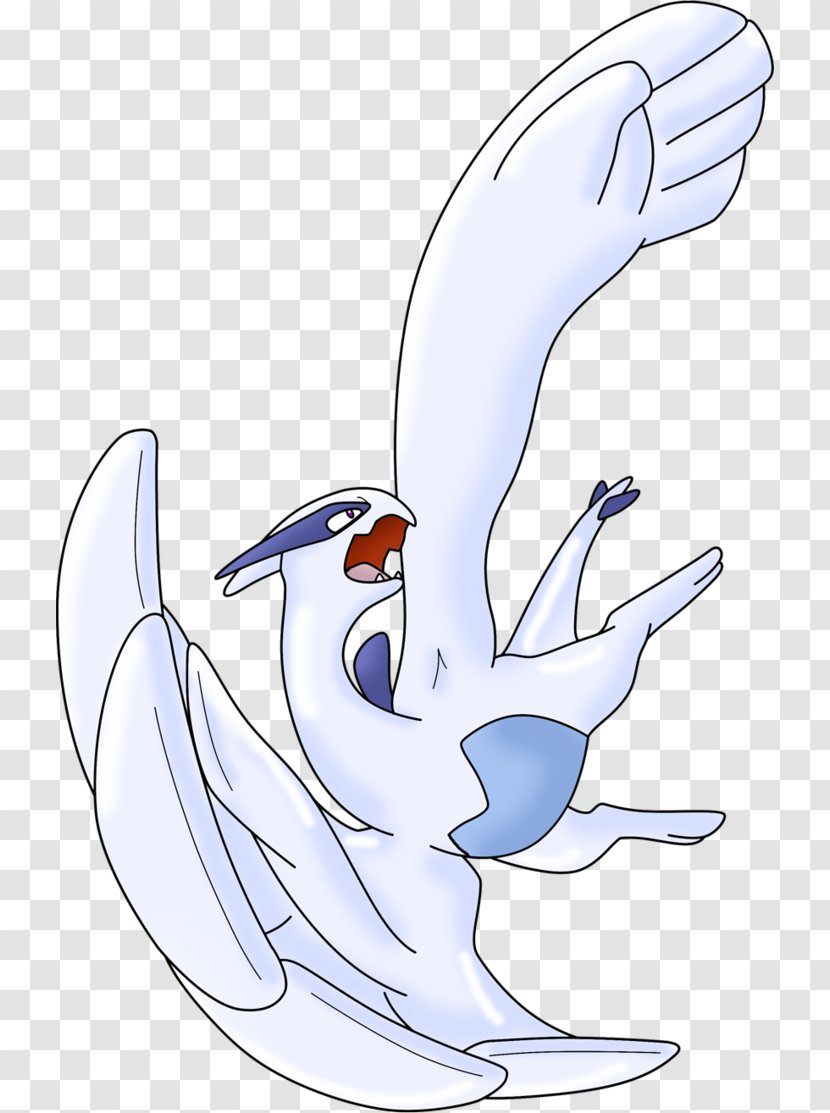 Illustration Line Art Lugia Pokémon HeartGold And SoulSilver Drawing - Cartoon - Pokemon Transparent PNG