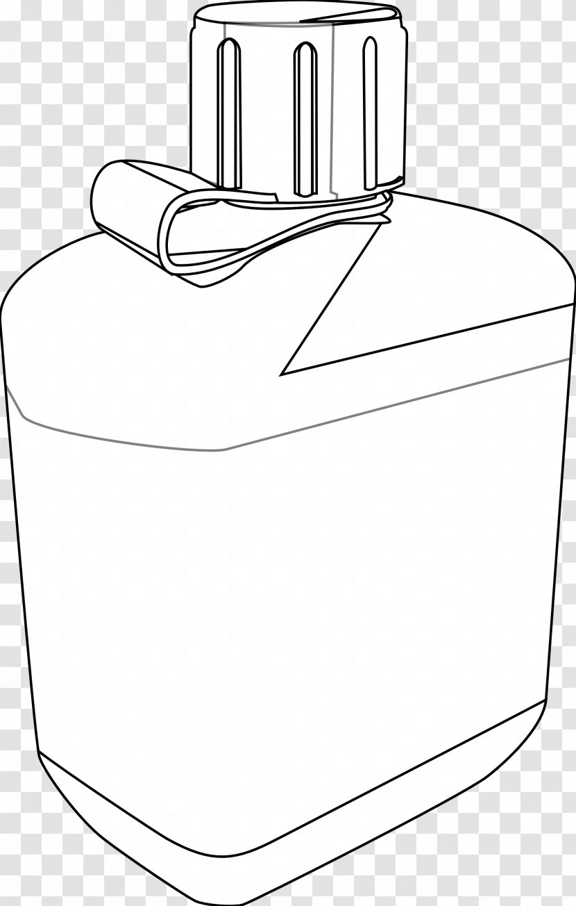 Flannel Backpack Canteen Camping Line Art - Rectangle - Cliparts Transparent PNG