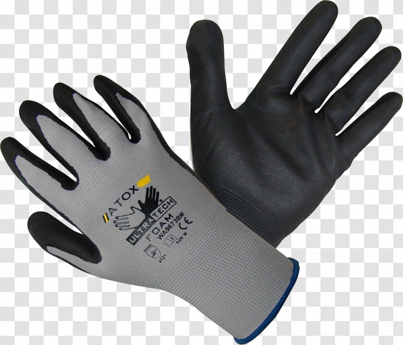 Glove Nitrile Rubber Foam Finger Transparent PNG