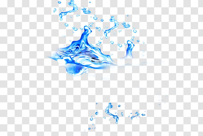 Drop - Azure - Splashing Water Transparent PNG