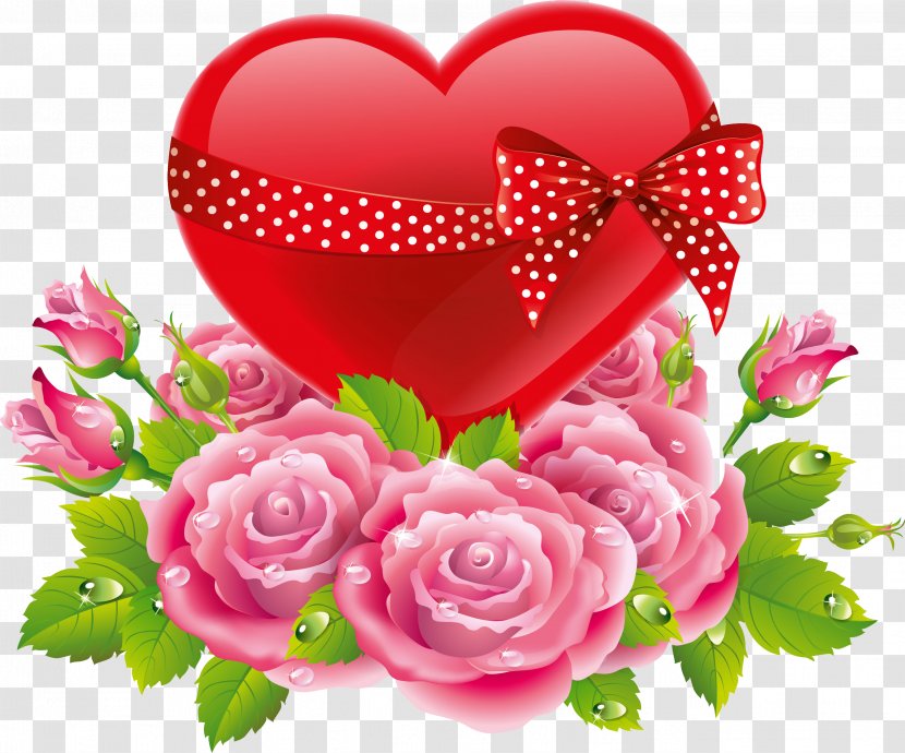 Heart Flower Love Rose Valentine's Day - Hearts - Lovers Transparent PNG