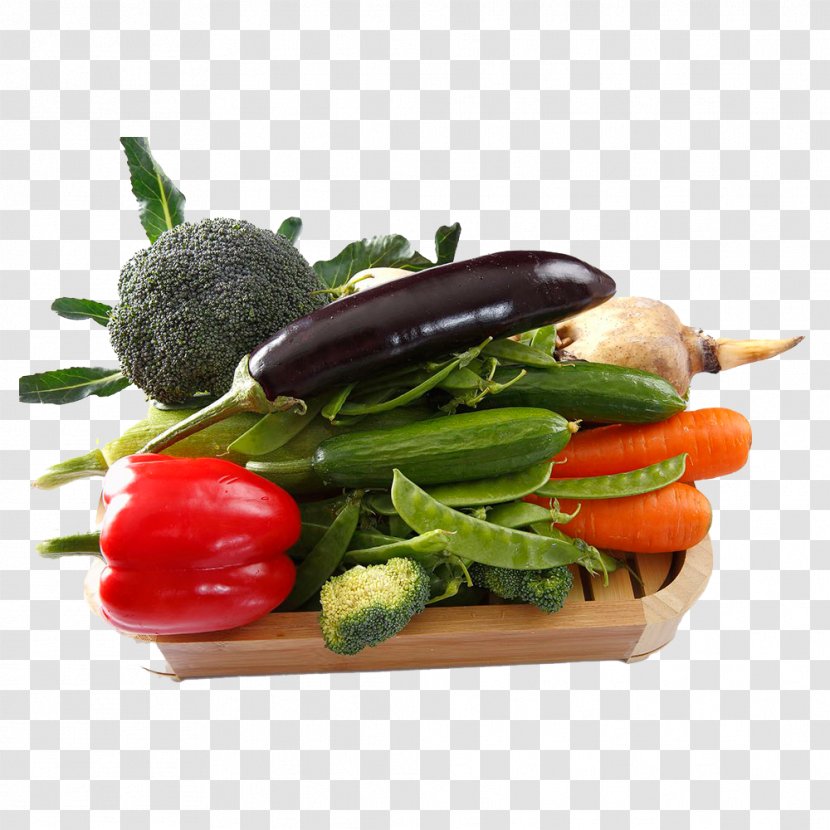 Vegetarian Cuisine Lablab Common Bean Eggplant - Variety Of Fresh Vegetables Dish Plate Transparent PNG