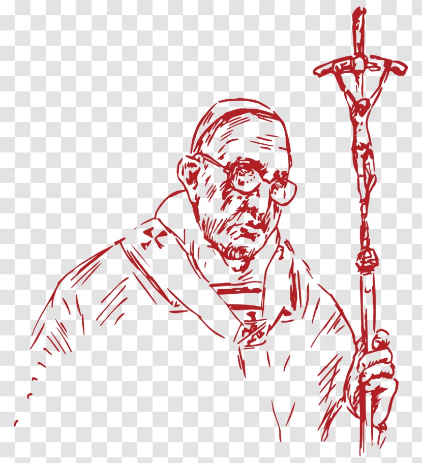 Church Cartoon - Catholicism - Line Art Pope Urban I Transparent PNG