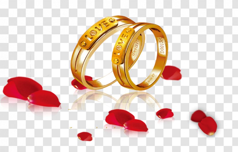 Wedding Ring Bride - Jewellery - Petals Decoration Transparent PNG