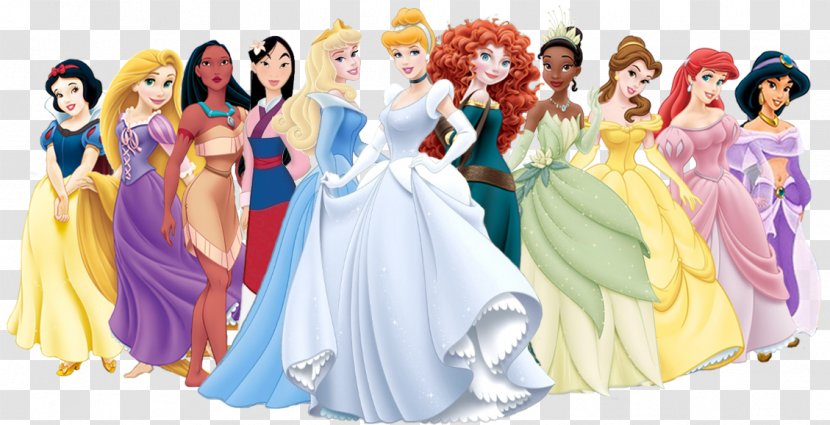 Disney Princess Tiana Rapunzel Ariel Belle - Watercolor Transparent PNG