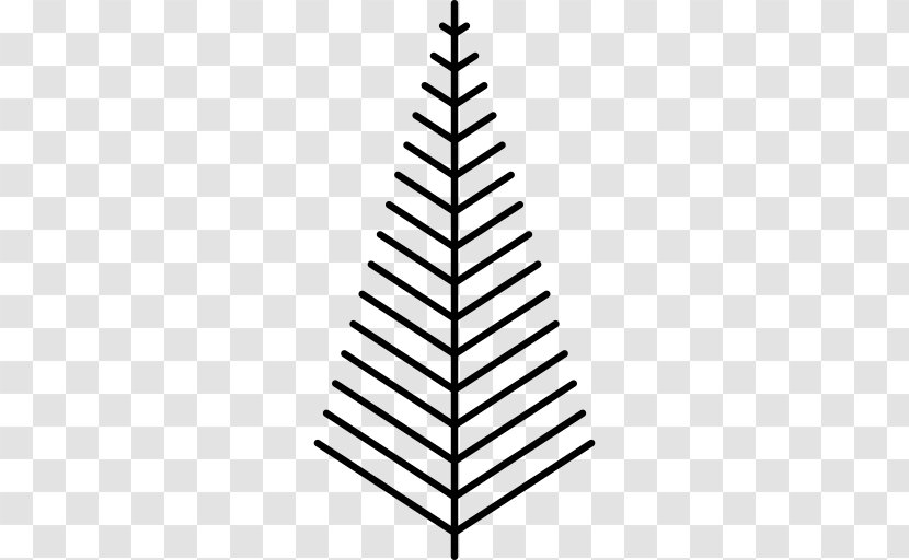 Christmas Tree Pine - Black And White Transparent PNG