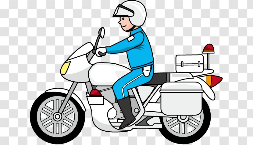 Car Police Motorcycle Officer Clip Art - Space Cliparts Transparent PNG
