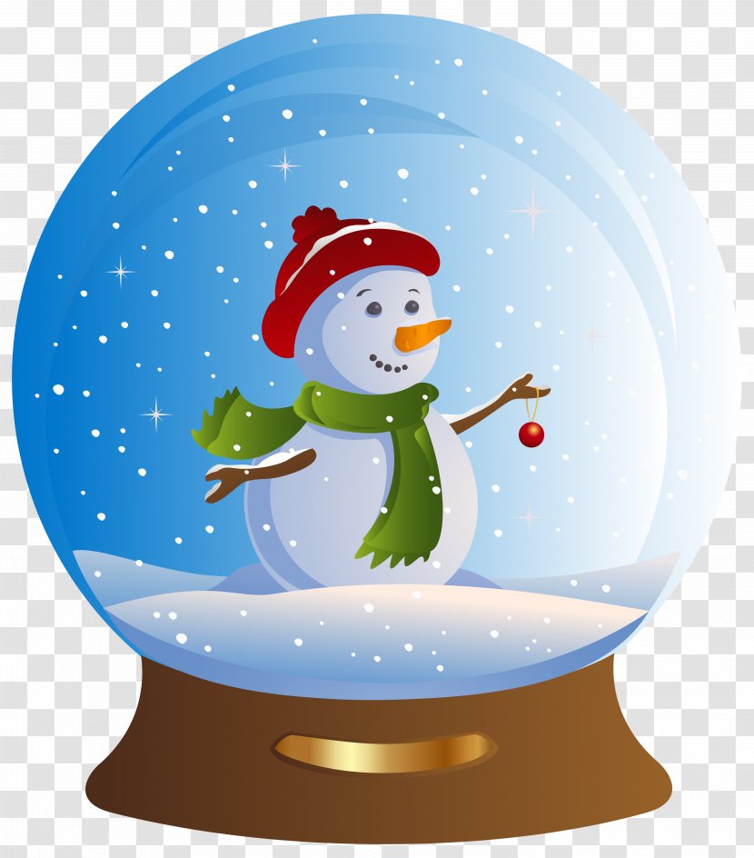 Snow Globe Snowman Santa Claus Christmas Clip Art - Globes - Snowglobe Transparent Image Transparent PNG