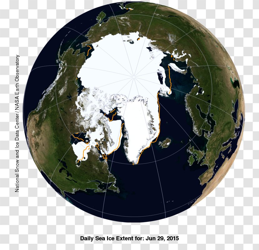 Arctic Ocean Polar Regions Of Earth Bear Ice Pack Satellite Imagery - Nasa Observatory Transparent PNG