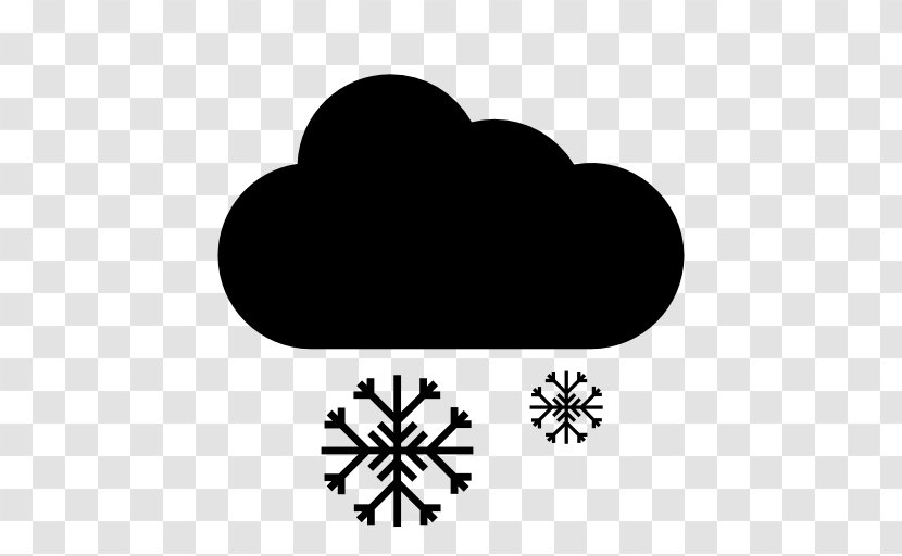 Snowflake Symbol - Black - Heavy Snow Transparent PNG