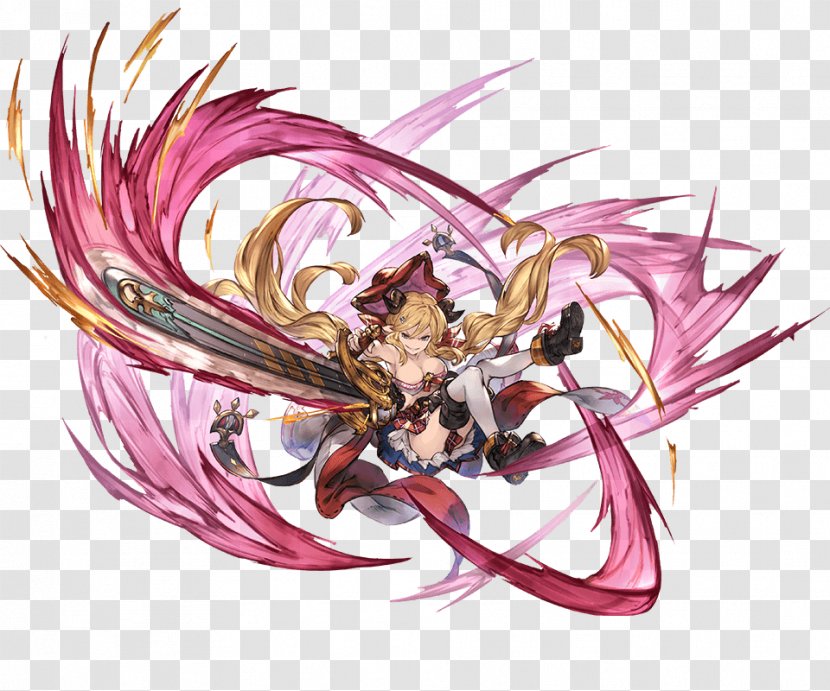 Granblue Fantasy Character Mobage Seiyu - Watercolor - Flower Transparent PNG