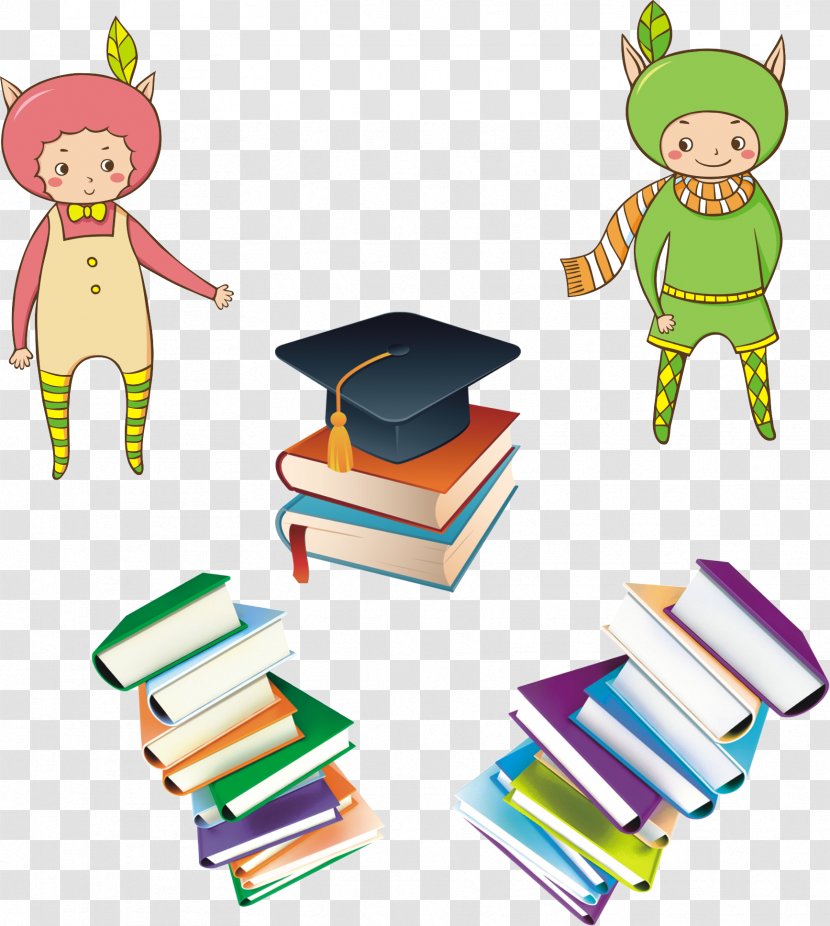 Child Clip Art - Reading - Books And Children Transparent PNG