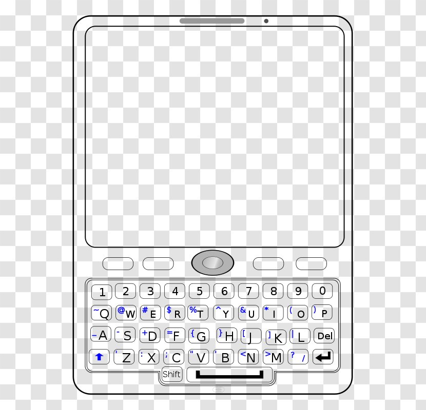 Feature Phone Mobile Phones Telephone Clip Art - Technology - Blackberry Transparent PNG