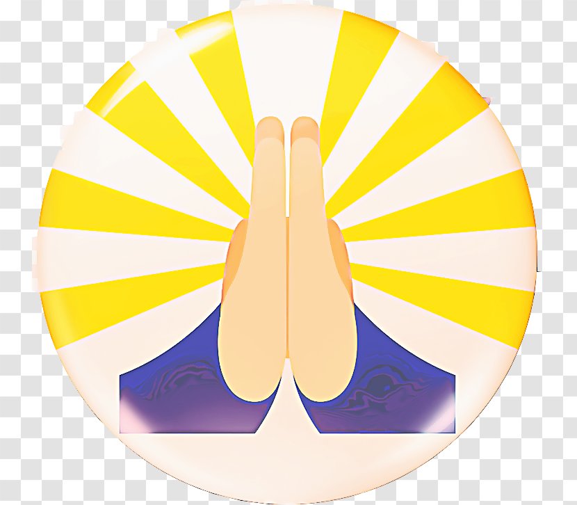 Praying Emoji - Yellow Praise Transparent PNG