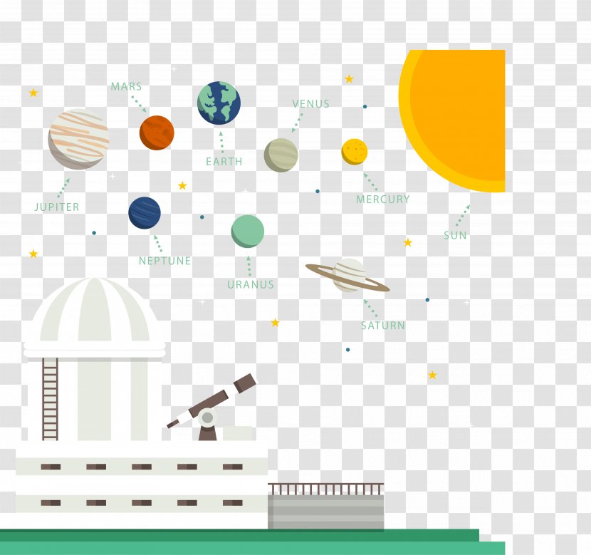 Solar System - Product - Vector Material Cartoon Planetarium And Transparent PNG