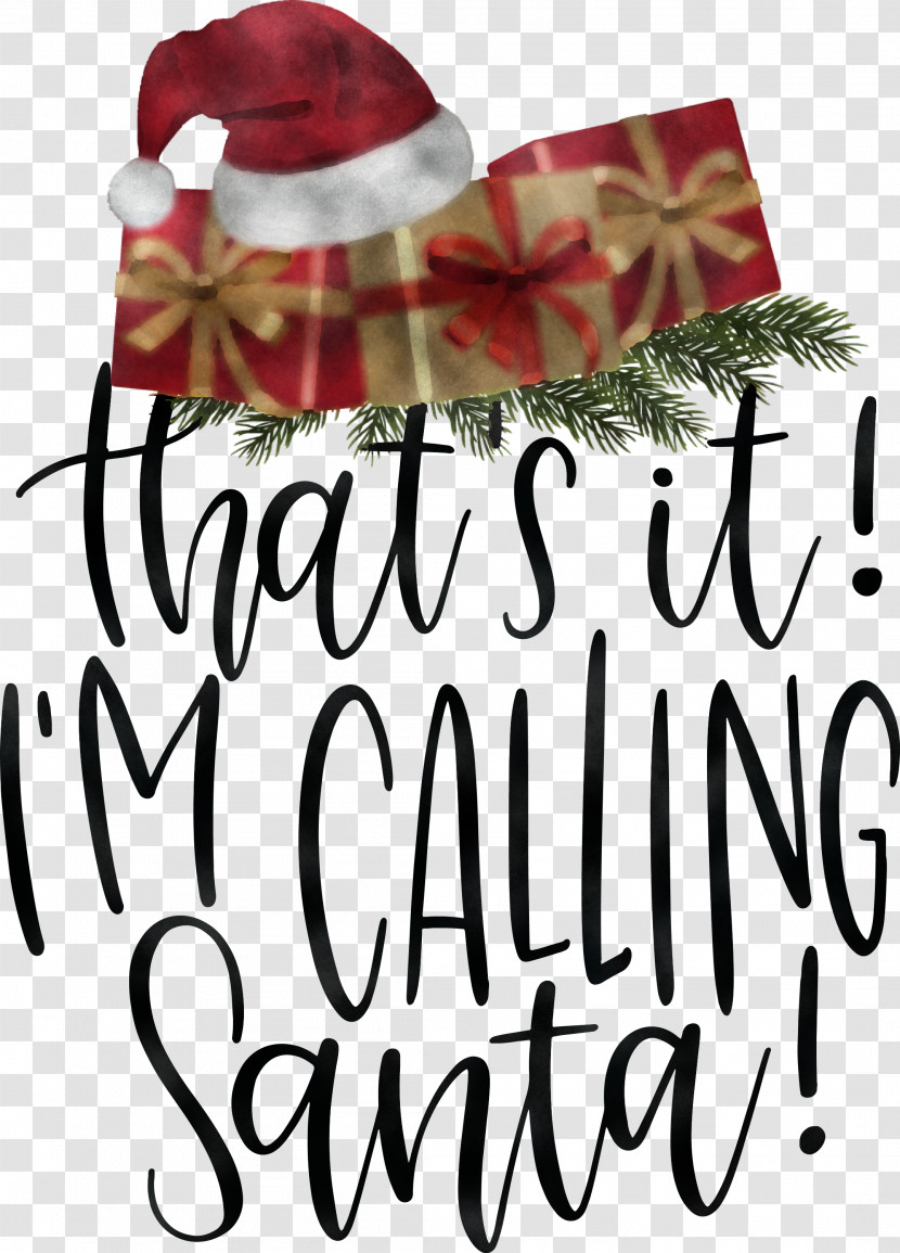 Calling Santa Santa Christmas Transparent PNG