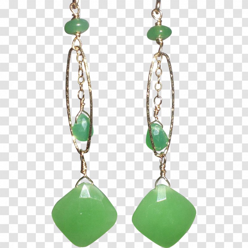 Earring Emerald Gemstone Body Jewellery Jade - Prehnite Transparent PNG