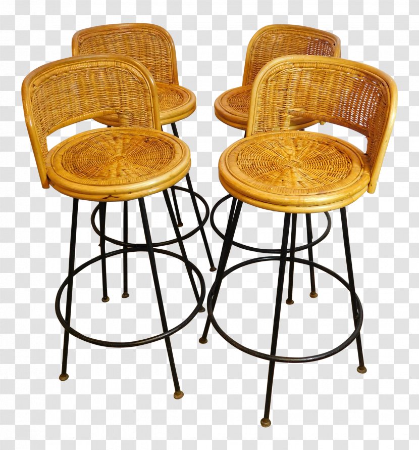 Bar Stool Table Rattan Furniture Chair - Four Legs Transparent PNG