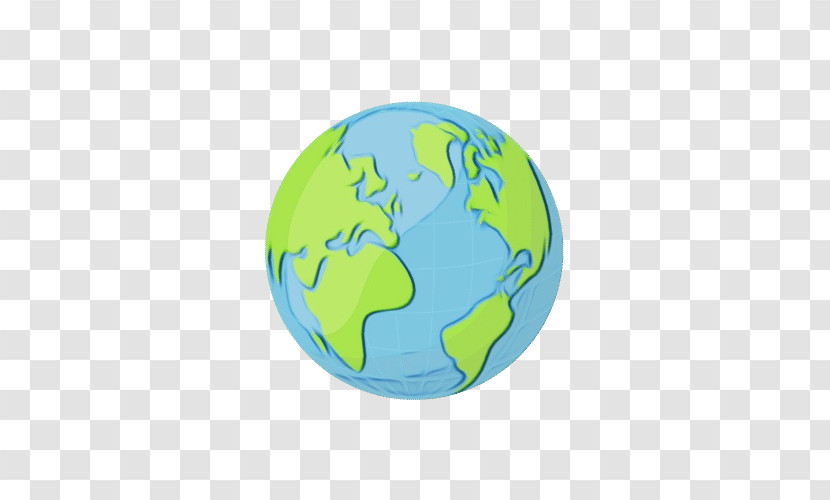 Earth Green Globe Planet World Transparent PNG