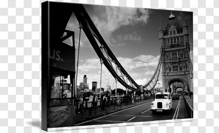 Tower Bridge Gallery Wrap Aldo Canvas - Monochrome Photography - London Transparent PNG