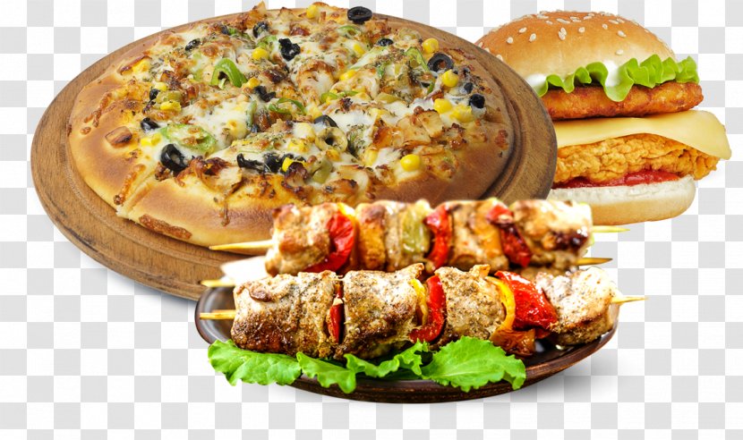 Take-out Fast Food Three Chef's Kebab Hamburger - Restaurant - Junk Transparent PNG