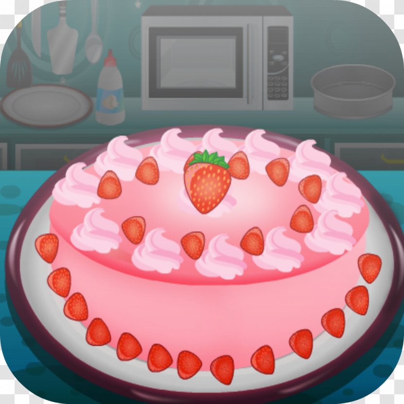 Strawberry Cream Cake Ice Birthday Shortcake Transparent PNG