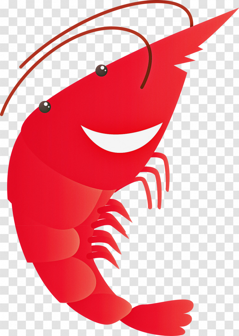 Red Cartoon Mouth Lip Lobster Transparent PNG